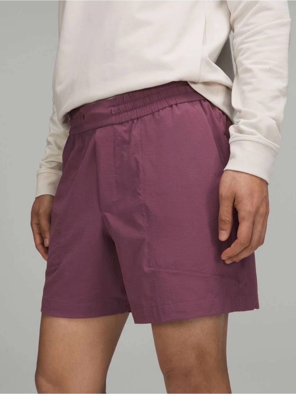 Lululemon Bowline Short 5" Stretch Ripstop In Vintage Plum, Size S Mens